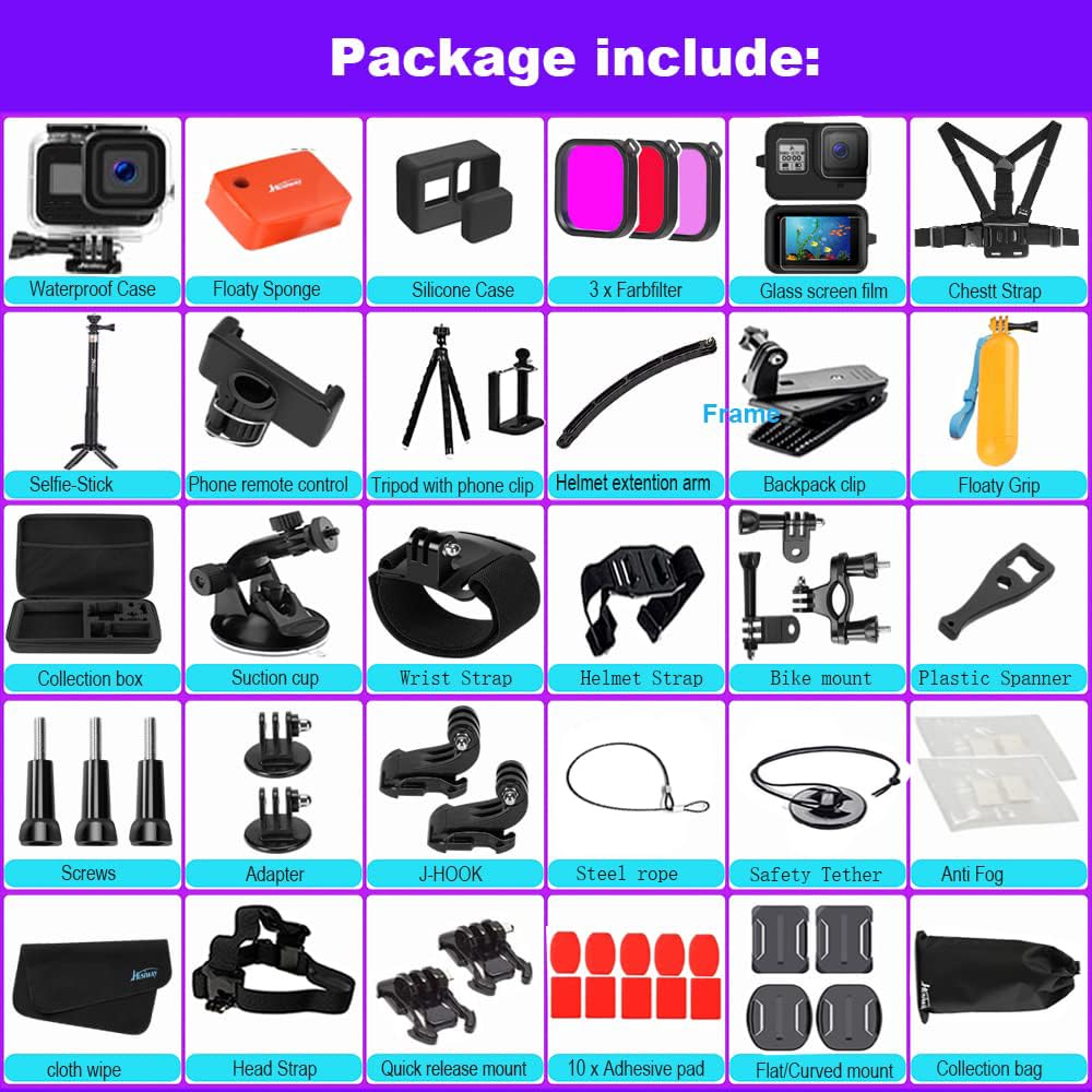 うぃーふぃー6点セット！HERO7 Black Amazon.com: Husiway 68-in-1 Accessory Kit for GoPro Hero 7 6
